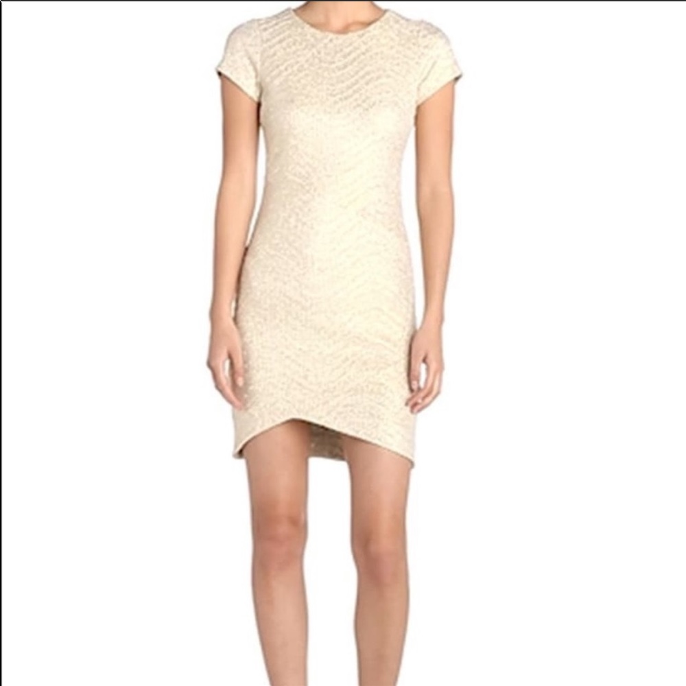 Felicity & Coco Metallic Gold Dress